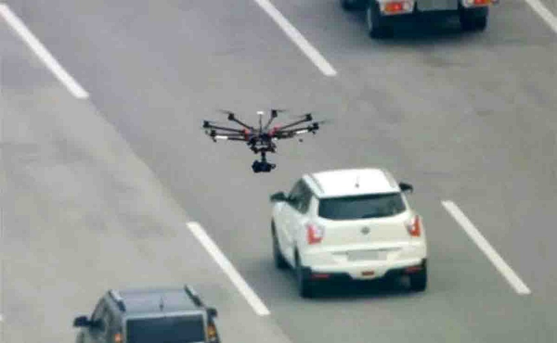 police will now patrol with drones along with traffic