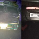 heavy collision between truck and car on bundelkhand expressway in hamirpur,