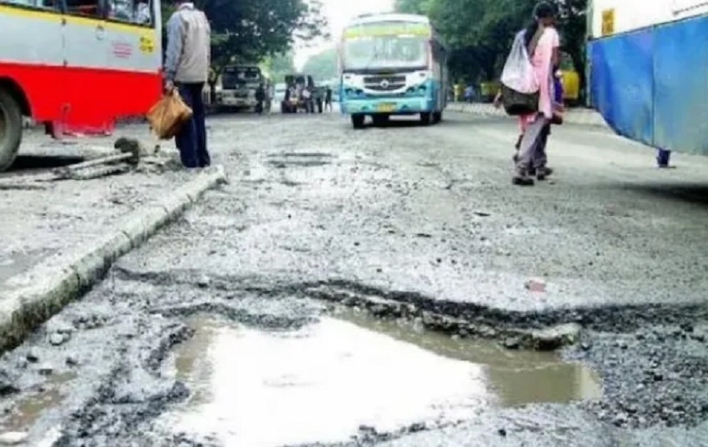 the pothole in the road took the life of the woman