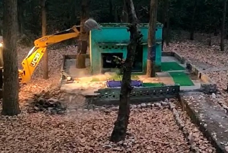 department's bulldozers run